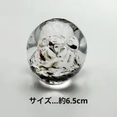ガラス　クリスタル　フクロウ　置き物