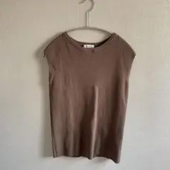 プラステ　リネンブレンド　リブ　ニット　M