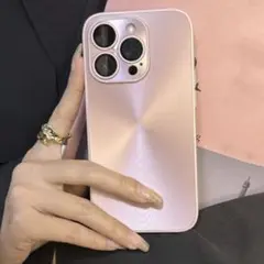 【即日発送】iPhone15pro ケース ピンクメタリック