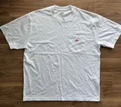 美品DANTON ホワイト Tシャツ ポケット付き　Lサイズ