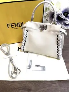FENDI フェンディ ウィーブエッジ ミニ ピーカブー 2WAY