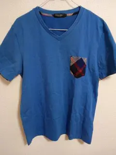BLACK LABEL CRESTBRIDGE 青 Vネック Tシャツ L