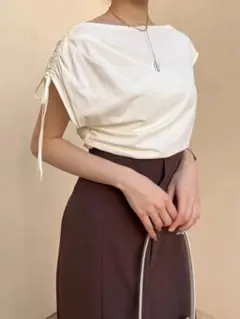 COCODEAL アシメネックカットプルオーバー