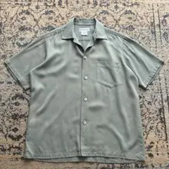 60s カハナモク ハワイアンシャツ 無地 レーヨン ギャバ 検 50s