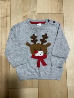 H&M エイチアンドエム トナカイ刺繍ニット 6-9months