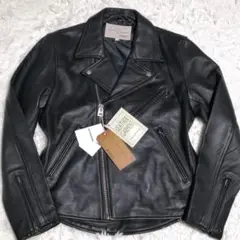 新品 アヴィレックス ライダース ブラック ラムレザー L タグ付