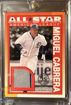 2025 Topps series2 ミゲル・カブレラ ゲームユーズドレリック