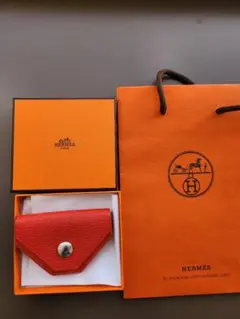 新品未使用 エルメス 小銭入れ ルヴァンキャトル オレンジ プレゼントにも