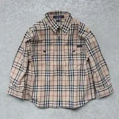 新品同様BURBERRY LONDON ノバチェック シャツ100 ファスナー