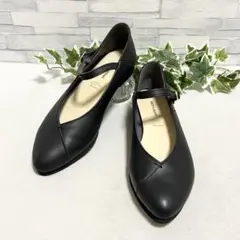 MODE KAORI フラットシューズ メリージェーン Vカット 本革