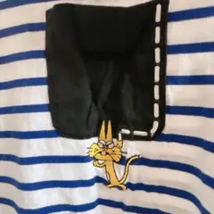 【美品】 グラニフ モーレツア太郎 ニャロメTシャツ ボーダー 刺繍