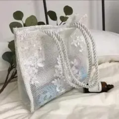 韓国スタイル レース レトロ 刺繍 トートバッグ ワンショルダー バッグ 花柄