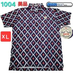 【美品】1004 吸湿速乾機能 ゴルフメンズ　ポロシャツ XＬ日本製