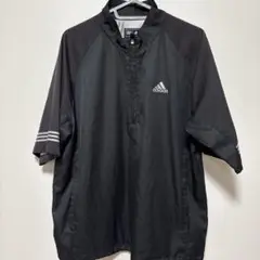 美品！adidas ブラック 半袖ジャケット Mポロシャツ