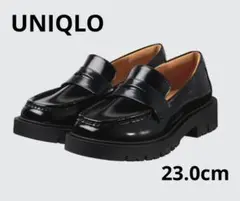 【美品】UNIQLO C ローファー 黒 コインローファー　革靴 23センチ