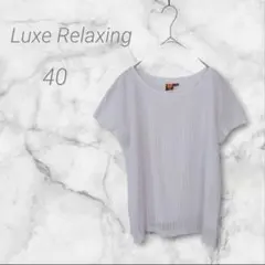 Luxe Relaxing　カットソー　Tシャツ　40　ホワイト　 シンプル