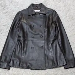 ヴィンテージ　シープスキンダブルブレストジャケット M　ダークブラウン