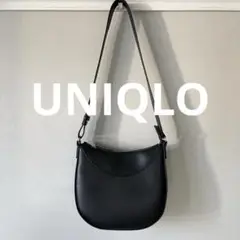 UNIQLO ユニクロ　レザータッチ　ワンハンドルバック　ブラック