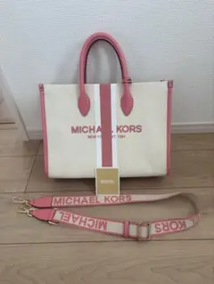 MICHAEL KORS トートバッグ ベージュ/ピンク