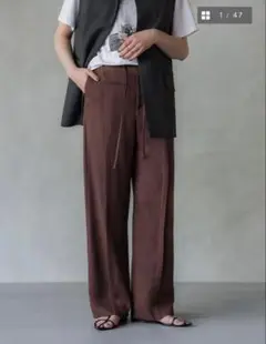 crewre クルーレ　ピンタックスラブストレートパンツ　サイズ3