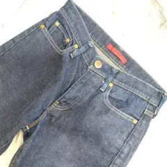 極美品 REDCARD シンクロニシティ 24 濃紺 クロップド丈 デニム