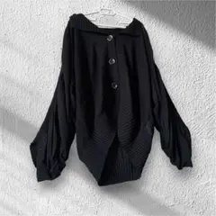 【美品】 ヒロココシノ ボレロ 黒 長袖 薄手 オフィス 寒さ対策