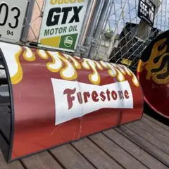 ドラム缶看板　Firestone