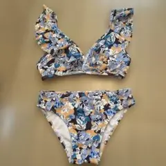 花柄フリルビキニセット