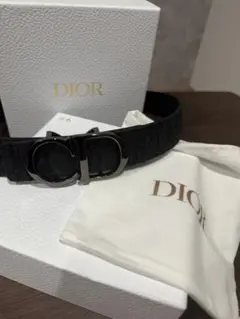 Dior ブラックレザーベルト
