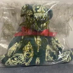 【Stussyクマ型ぬいぐるみ 緑色 金色模様】