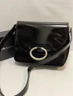 《超希少旧ロゴPRADA》PRADA 旧ロゴ ヴィンテージ ショルダーバッグ 黒