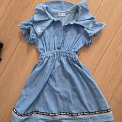 ALGY デニムブルー 半袖ワンピース