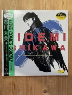 石川秀美 LOVE COMES QUICKLY 12インチシングル　帯付き 見本盤】石川秀美 Love Comes Quickly レコード シングル 12