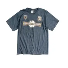 7SM3【GILDAN】00's 両面プリントTシャツ　グレー　古着used