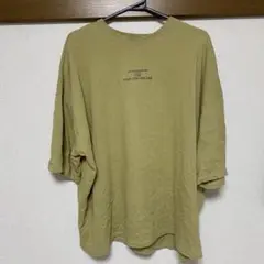 kutir カーキ 五分袖Tシャツ イラストプリント