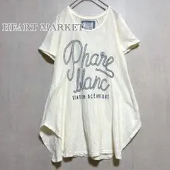 チュニック ロングTシャツ ロゴ 綿100% コットン 薄地 体型カバー 夏物