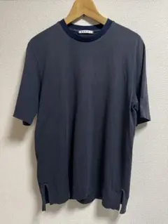 希少 旧タグ MARNI ダークブルー Tシャツ サイドスリット