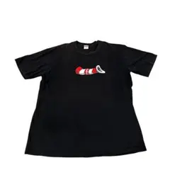 Supreme Tシャツ XL 黒色 ストライプ帽子デザイン