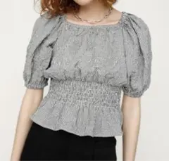 WAIST SHIRRING PUFF トップス