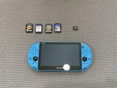 PS Vita 本体 ブルー　ゲームソフト4本付き