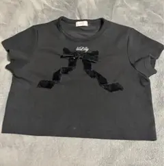 lilLilly ベロアリボンTシャツ