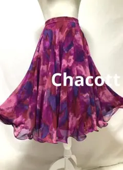 社交ダンス練習着パーティ。Chacottの可愛い素敵な柄スカートドレス