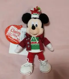 ミッキーマウス ぬいぐるみバッジ クリスマス2016