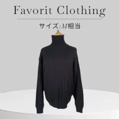 Favorit Clothing 黒 タートルネック セーター M相当