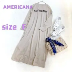 【美品】アメリカーナ　バックロゴ　サイドジップワンピース　F 【人気モデル】