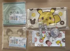 ポケピース　一番くじ　タオル ラバー ミスド コラボ トートバッグ
