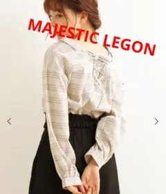 【期間限定価格】バックレースアップチェックシャツ