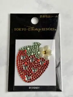 【未使用品】携帯電話シール　ディズニー　いちご