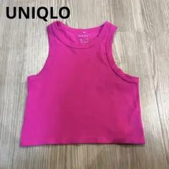 美品　UNIQLO ピンク　タンクトップ　トップス　ノースリーブ　レディース　M