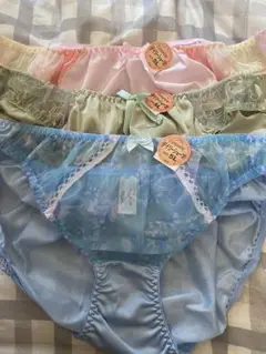 新品3色セット 下着 リボン付き